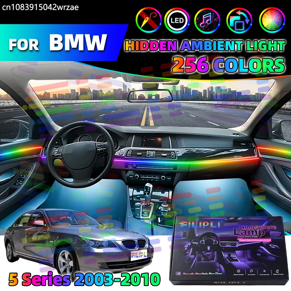 For BMW 5 series E60 E61 Ambient Lights Strips Breathing Strip Light Kit App Control Auto Decorative Lamp Symphony Acrylic
For BMW 5 series E60 E61 Ambient Lights Strips Breathing Strip Light Kit App Control Auto Decorative Lamp Symphony Acrylic