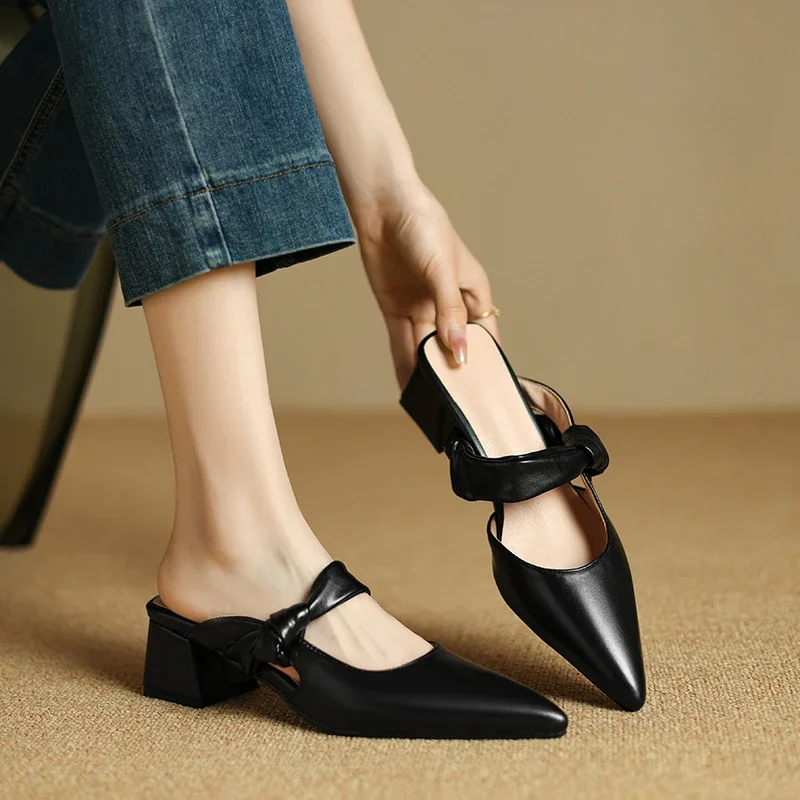 2024 new hot summer women sandals plus size 22-26.5cm Microfiber upper pointed toe butterfly knot lace up mules women shoes
2024 new hot summer women sandals plus size 22-26.5cm Microfiber upper pointed toe butterfly knot lace up mules women shoes