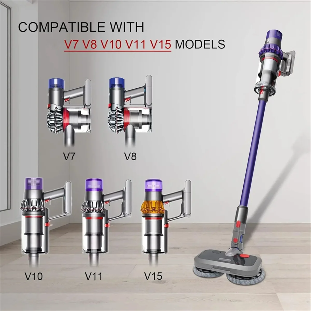 Новая электрическая насадка для чистки швабры для Dyson V7 V8 V10 V11V15, насадка для пылесоса, щетка для влажной и сухой уборки, насадки для швабры для пола
Новая электрическая насадка для чистки швабры для Dyson V7 V8 V10 V11V15, насадка для пылесоса, щетка для влажной и сухой уборки, насадки для швабры для пола