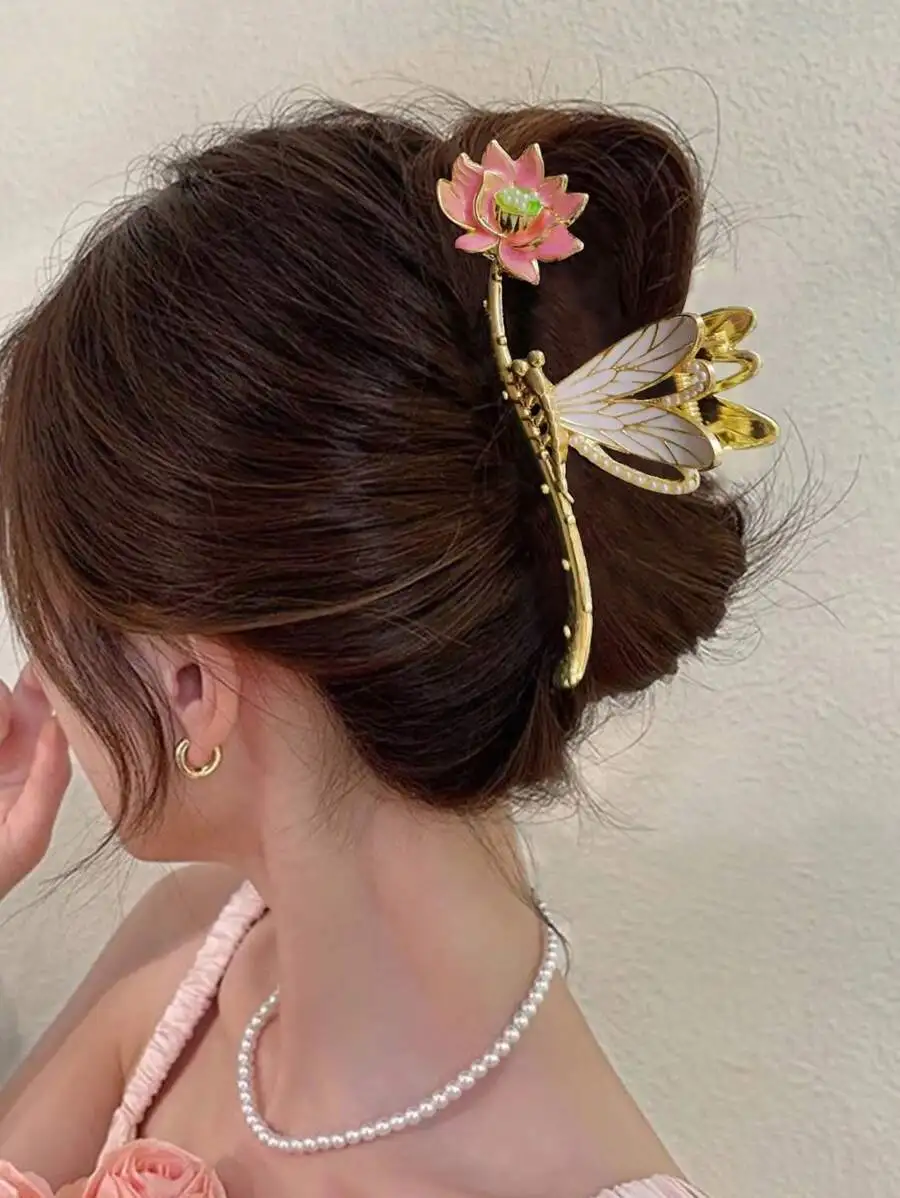 Womens Floral Dragonfly Alloy Faux Pearl Hair Claw Clip For Everyday Festival Party
Womens Floral Dragonfly Alloy Faux Pearl Hair Claw Clip For Everyday Festival Party