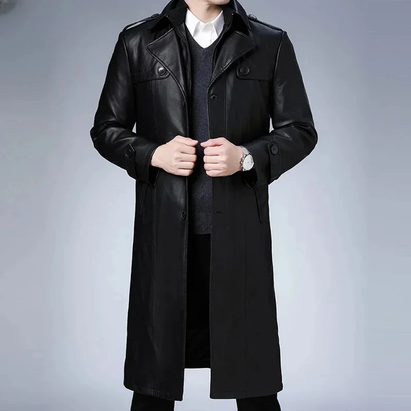 Men's Genuine Leather Jacket Autumn Winter Jackets for Men Casual Long Coats Suit Collar Windbreaker Jaqueta Masculina
Men's Genuine Leather Jacket Autumn Winter Jackets for Men Casual Long Coats Suit Collar Windbreaker Jaqueta Masculina