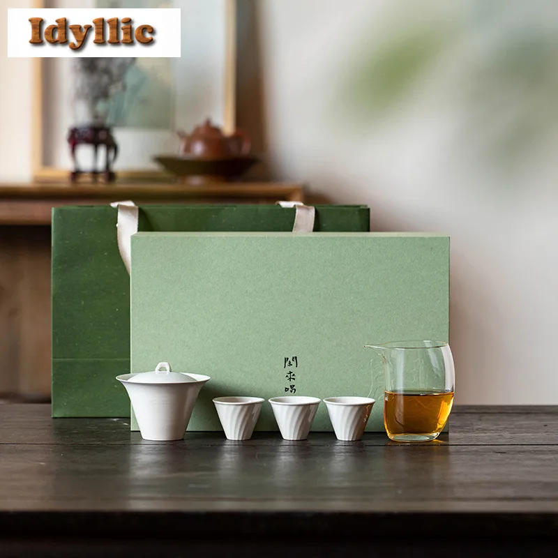 Plant Ash Fine Pottery Tea Set Complete Set Luxury Tea Ceremony Set Tea Making Teapot And Tea Cup Set Tableware Supplies Craft
Plant Ash Fine Pottery Tea Set Complete Set Luxury Tea Ceremony Set Tea Making Teapot And Tea Cup Set Tableware Supplies Craft