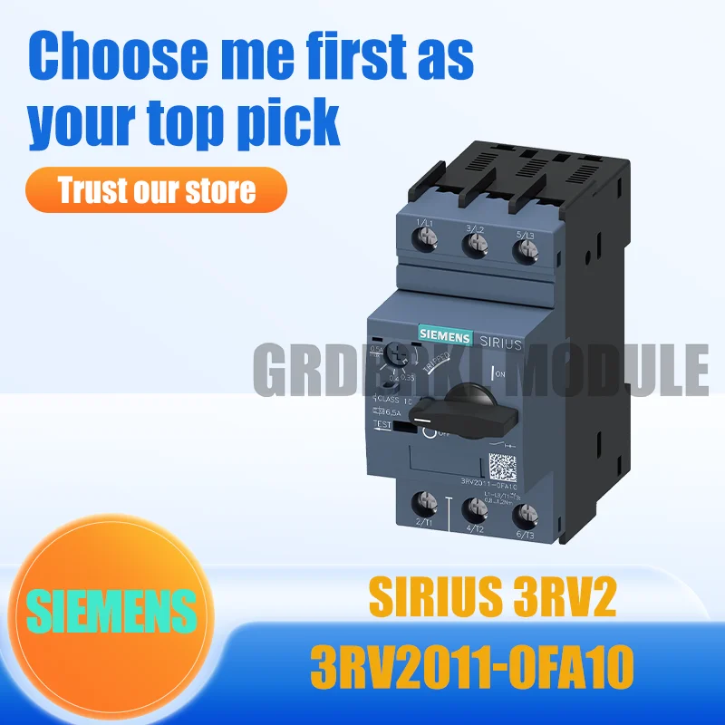 Brand New Original SIEMENS 3RV2011-0FA10 Motor Protection Circuit Breaker 0.35-0.5A
Brand New Original SIEMENS 3RV2011-0FA10 Motor Protection Circuit Breaker 0.35-0.5A