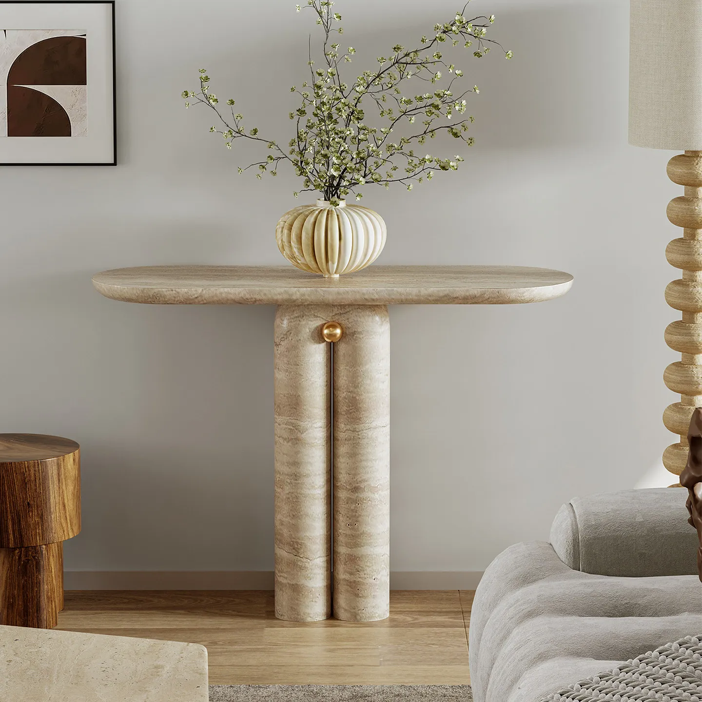xx-Polished Wabi-sabi Style White Beige Travertine Console Table Entrance Table for Livingroom Villa Hotel Mansions Decor^
xx-Polished Wabi-sabi Style White Beige Travertine Console Table Entrance Table for Livingroom Villa Hotel Mansions Decor^