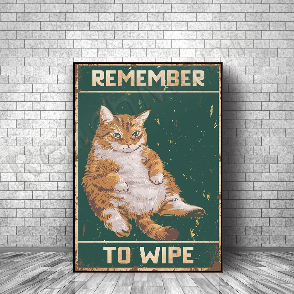Remember to rub the cat funny cat bathroom decor poster, bathroom art retro style cat bathroom wall decor
Remember to rub the cat funny cat bathroom decor poster, bathroom art retro style cat bathroom wall decor