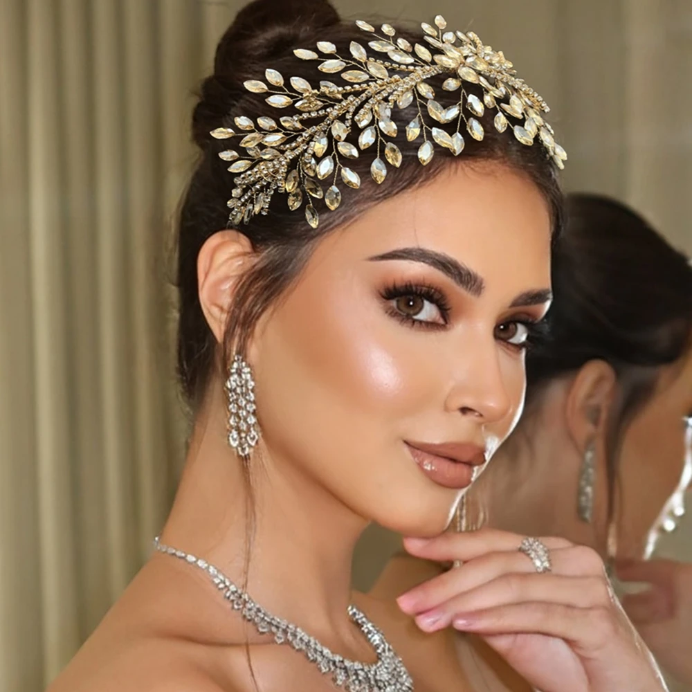 DZ267 5 Colors Handmade Wedding Headwwar Champagne Rhinestones Tiaras and Crowns Bridal Headband Costume Hair Accessories
DZ267 5 Colors Handmade Wedding Headwwar Champagne Rhinestones Tiaras and Crowns Bridal Headband Costume Hair Accessories