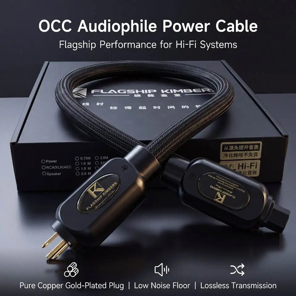 OCC Silver Plated Pure Copper Audiophile Power Cable Universal EU US Plug HIFI Wire for Audio Video Amplifier Stereo Equipment
OCC Silver Plated Pure Copper Audiophile Power Cable Universal EU US Plug HIFI Wire for Audio Video Amplifier Stereo Equipment