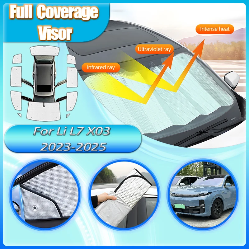 For Li L7 Auto Accessories 2023 2024 2025 Lixiang X03 Car Sunshades Sun Visor Covers Auto Tool Heat Insulation Summer Reflective
For Li L7 Auto Accessories 2023 2024 2025 Lixiang X03 Car Sunshades Sun Visor Covers Auto Tool Heat Insulation Summer Reflective