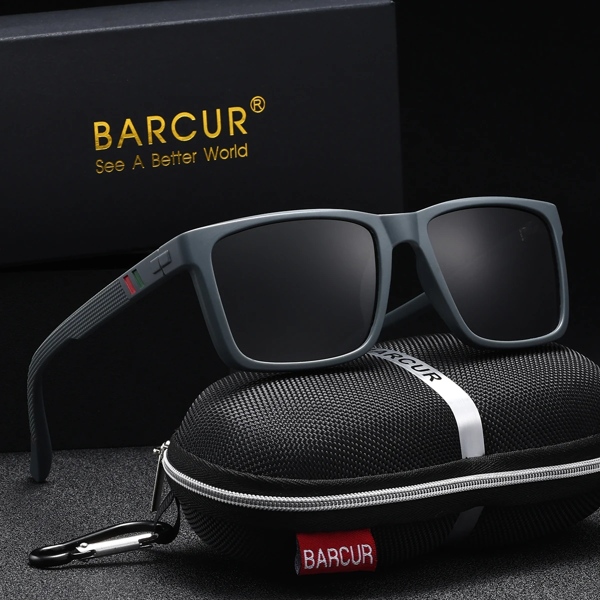 BARCUR Men Square Polarized Sunglasses BARCUR Anti-UV400 Outdoor Sports Sun Glasses
BARCUR Men Square Polarized Sunglasses BARCUR Anti-UV400 Outdoor Sports Sun Glasses