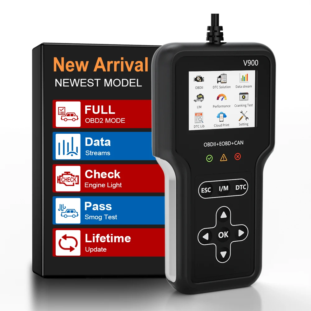 V900 Obd2 Scanner Diagnostic Tool Performance Testing Reader Scanner Car Fault Checking Device Obd2 Diagnostic Machine for Cars