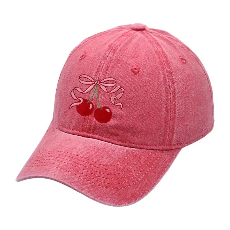 652F Fashion Cherry Bowtie Baseball Hat Adjustable Wash Cotton Sun Hat 2000s Theme Headwear for Women Teens Spring Wear
652F Fashion Cherry Bowtie Baseball Hat Adjustable Wash Cotton Sun Hat 2000s Theme Headwear for Women Teens Spring Wear