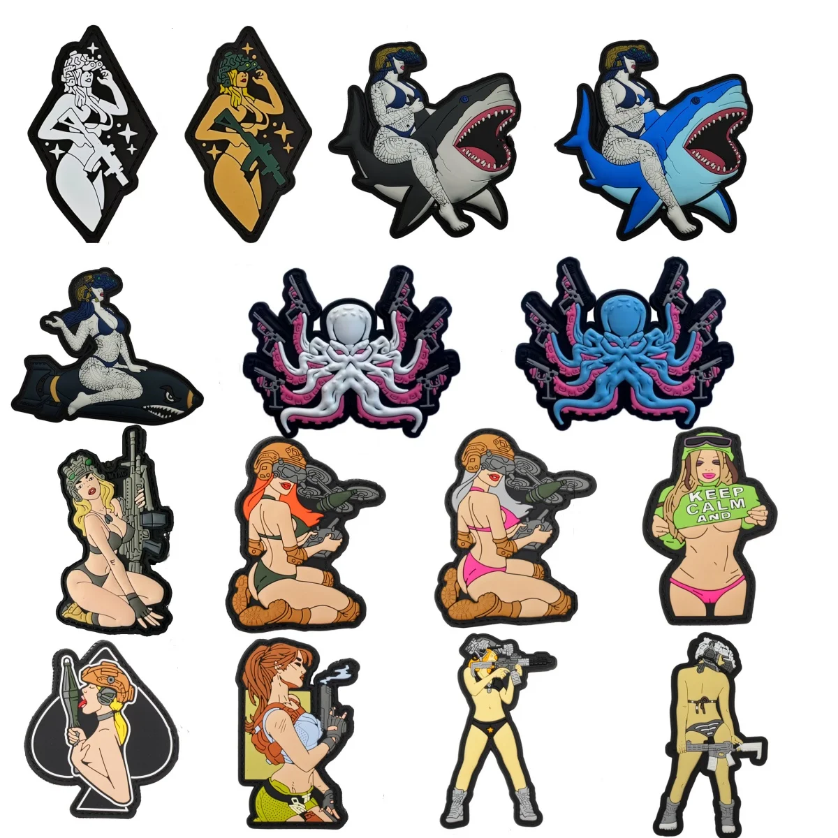 3D PVC Patch Sexy Girl Morale Badge Tactical Equipment Military Patches Backpack Hook and Loop Appliques for Clothing
3D PVC Patch Sexy Girl Morale Badge Tactical Equipment Military Patches Backpack Hook and Loop Appliques for Clothing