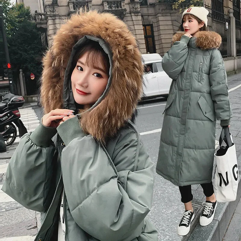 New Long Winter Coat Women Hooded Down Parka Ladies New Warm Quilted Jacket Female Loose Big Fur Collar Cotton Jackets Coats
New Long Winter Coat Women Hooded Down Parka Ladies New Warm Quilted Jacket Female Loose Big Fur Collar Cotton Jackets Coats