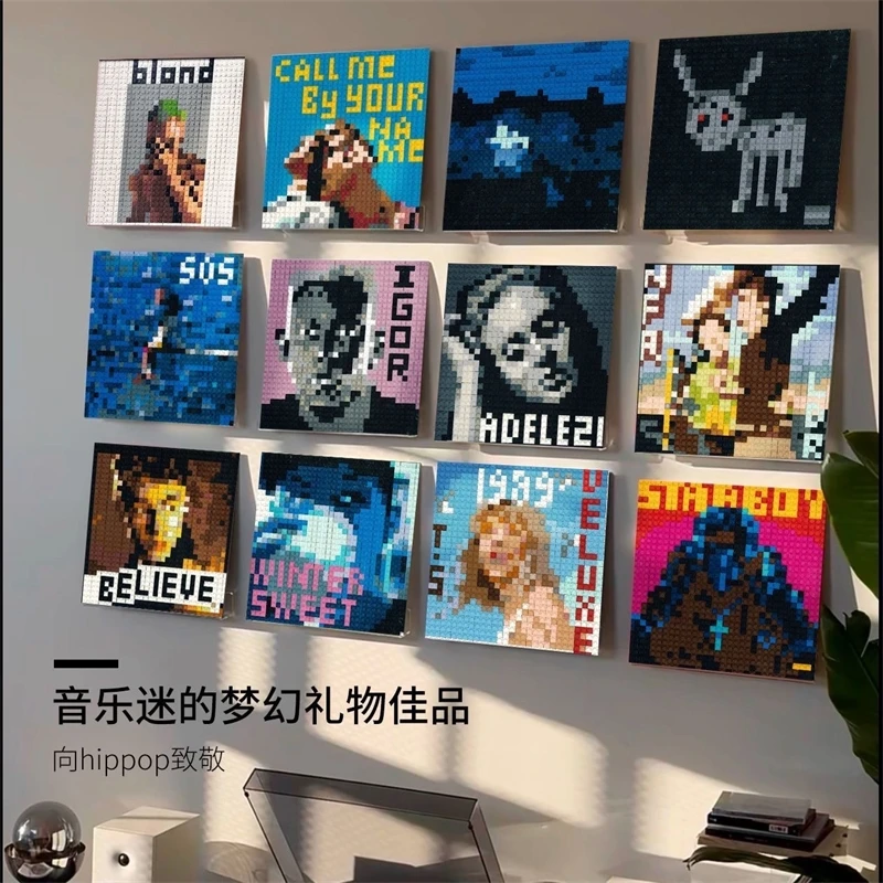 DIY Pixel Art Music Style Block Painting Retro Album Inspired Wall Decor Brick Canvas For Bedroom Studio Gamer Room Gift
DIY Pixel Art Music Style Block Painting Retro Album Inspired Wall Decor Brick Canvas For Bedroom Studio Gamer Room Gift