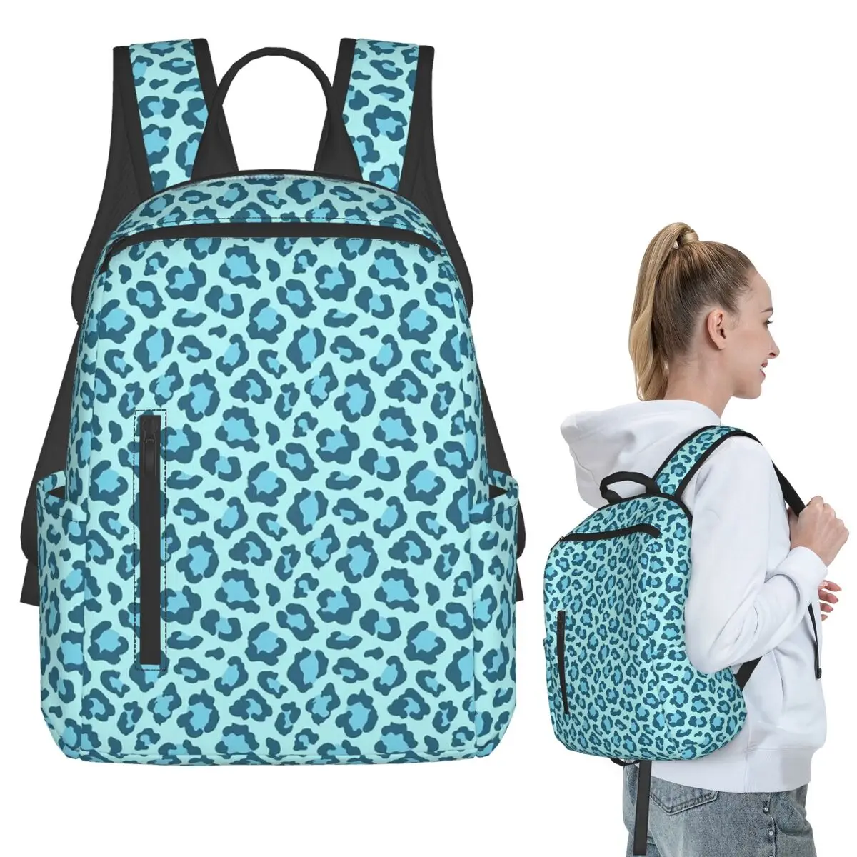 Blue Leopard Print Backpack Student BookBag Kids School Bag Computer Shoulder Bags Men Women
Blue Leopard Print Backpack Student BookBag Kids School Bag Computer Shoulder Bags Men Women