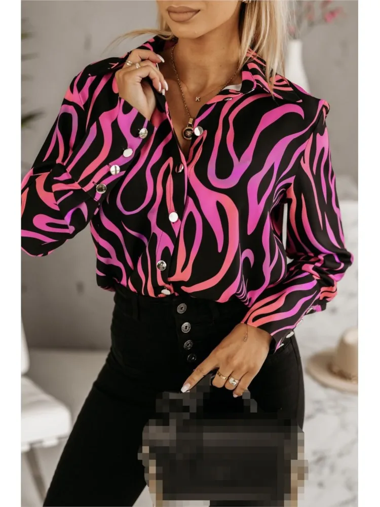 Women's Spring Autumn New Fashionable Printed Casual Comfortable Collar Top Long Sleeve Single Breasted Shirt
Women's Spring Autumn New Fashionable Printed Casual Comfortable Collar Top Long Sleeve Single Breasted Shirt