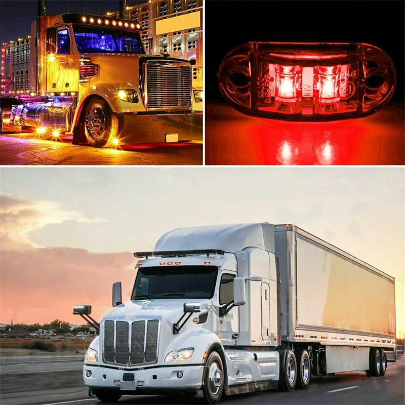 10PCS 12V 24V Universal 2 Led Oval Clearance Side Marker Tail Lamp Car LED Light Trailer Car Truck Lorry Caravan Accessories
10PCS 12V 24V Universal 2 Led Oval Clearance Side Marker Tail Lamp Car LED Light Trailer Car Truck Lorry Caravan Accessories