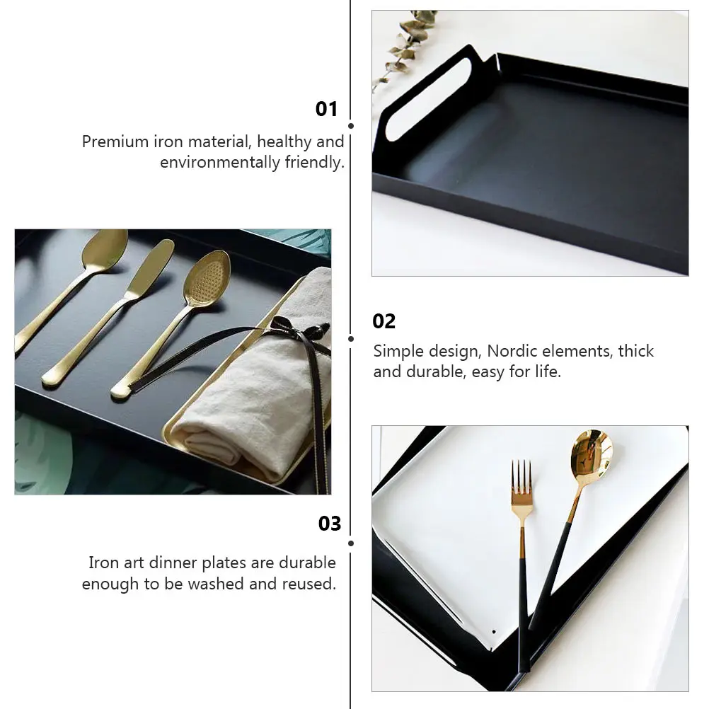 Rectangular Metal Tray Snack Fruit Plates Iron Platter Breakfast Food Serving Party Kitchen Storage Dessert Sweets Home
Rectangular Metal Tray Snack Fruit Plates Iron Platter Breakfast Food Serving Party Kitchen Storage Dessert Sweets Home