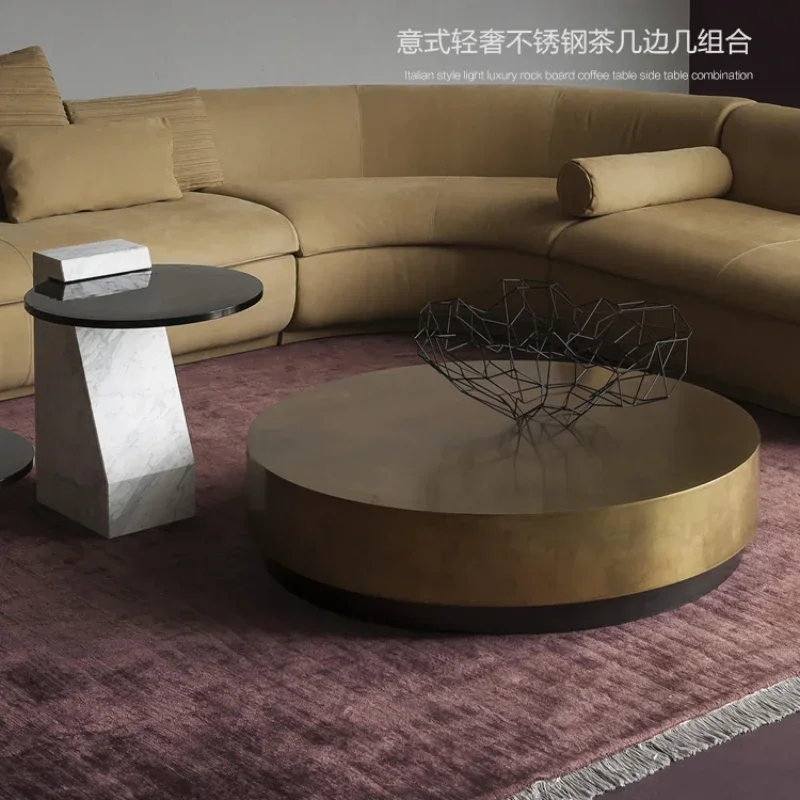 Light Luxury round Tea Table Living Room Small Apartment High-End Modern Stainless Steel Marble Coffee Table Side Table
Light Luxury round Tea Table Living Room Small Apartment High-End Modern Stainless Steel Marble Coffee Table Side Table