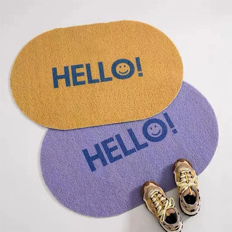 Hello Welcome Entrance Doormat Silk Loop PVC Non-slip Floor Mats for Entryway Porch Hallway Carpet Home Decor Dust Removal Rugs
Hello Welcome Entrance Doormat Silk Loop PVC Non-slip Floor Mats for Entryway Porch Hallway Carpet Home Decor Dust Removal Rugs