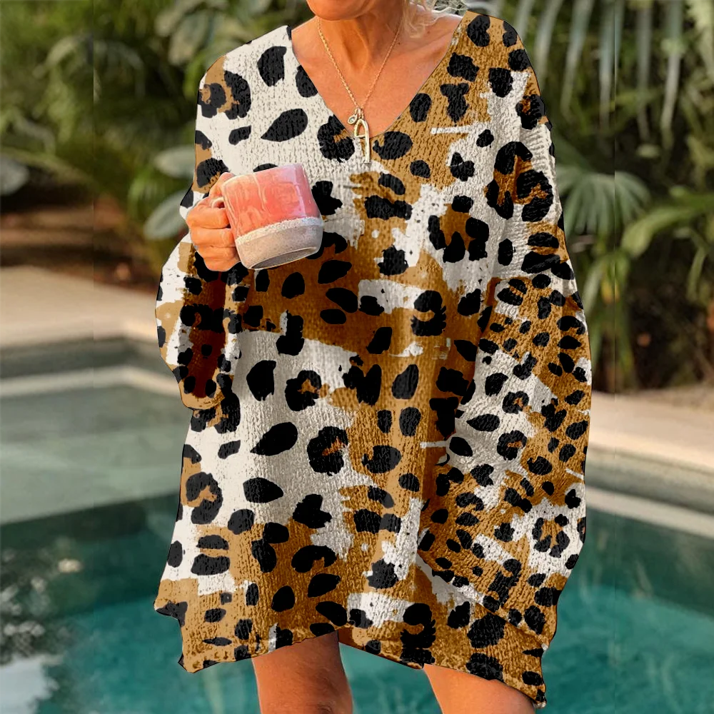 Autumn Winter Knitted sweaters leopard Women's Oversized Sweaters 2025 Lightweight Pullover Trendy Soft Y2k jumpers for girls
Autumn Winter Knitted sweaters leopard Women's Oversized Sweaters 2025 Lightweight Pullover Trendy Soft Y2k jumpers for girls