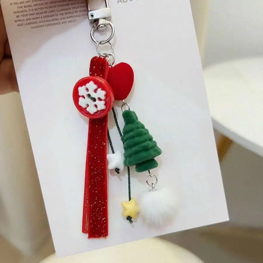 Christmas Phone Charm Keychain With Snowflake Tree Heart And Tassel Pendant
Christmas Phone Charm Keychain With Snowflake Tree Heart And Tassel Pendant