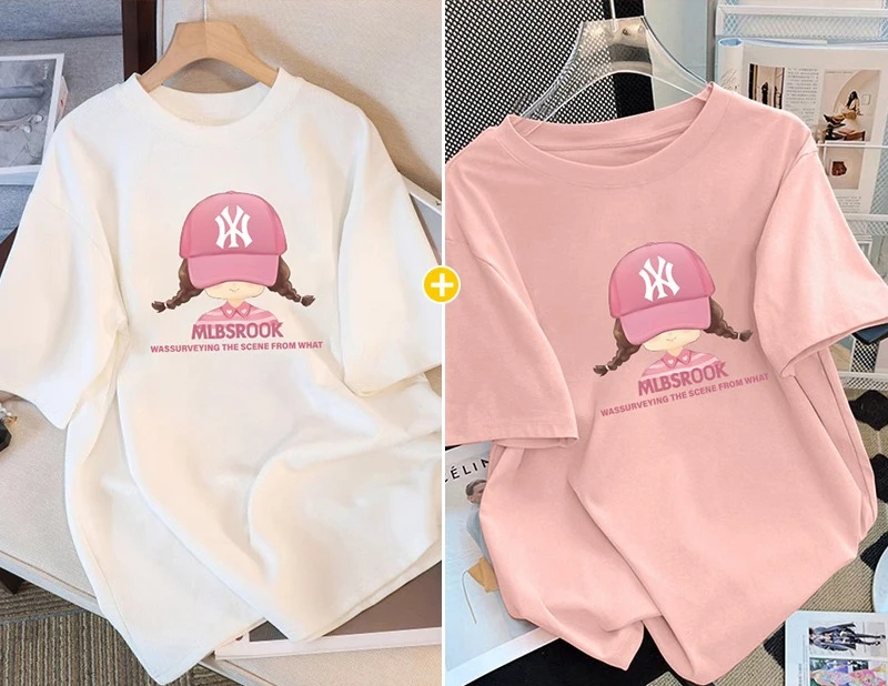 Plus Size Short-sleeved T-shirt for Girls Summer 2025 New Trendy Brand Big Version Pink Half-sleeved T-shirt Plus Size Clothing
Plus Size Short-sleeved T-shirt for Girls Summer 2025 New Trendy Brand Big Version Pink Half-sleeved T-shirt Plus Size Clothing