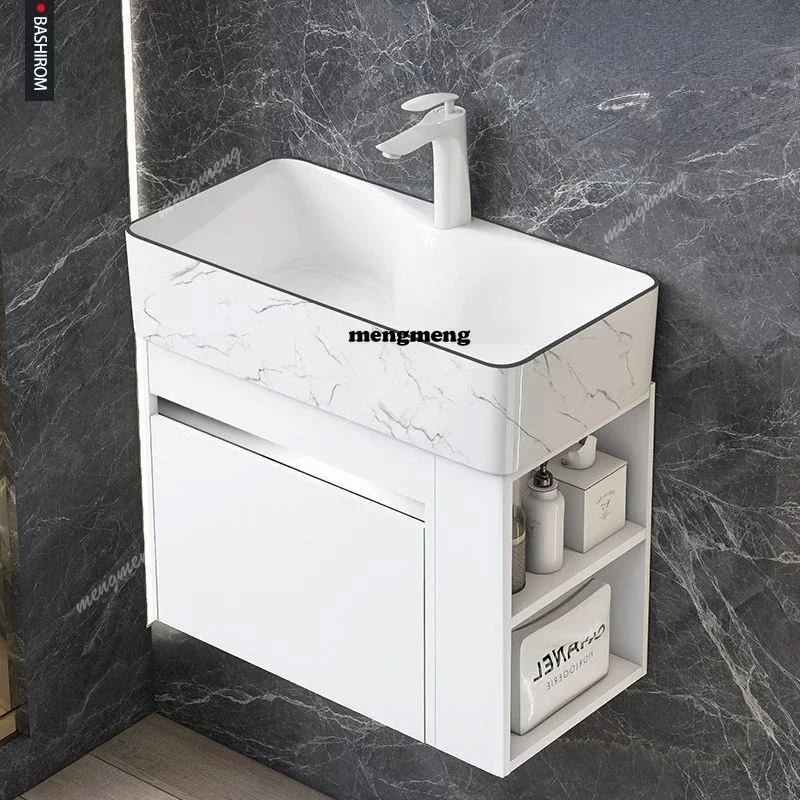 Minimalist Mini Bathroom Cabinet with Side Storage Ceramic Integrated Basin Bathroom Vanity Cabinet with Sink Bathroom Furniture
Minimalist Mini Bathroom Cabinet with Side Storage Ceramic Integrated Basin Bathroom Vanity Cabinet with Sink Bathroom Furniture