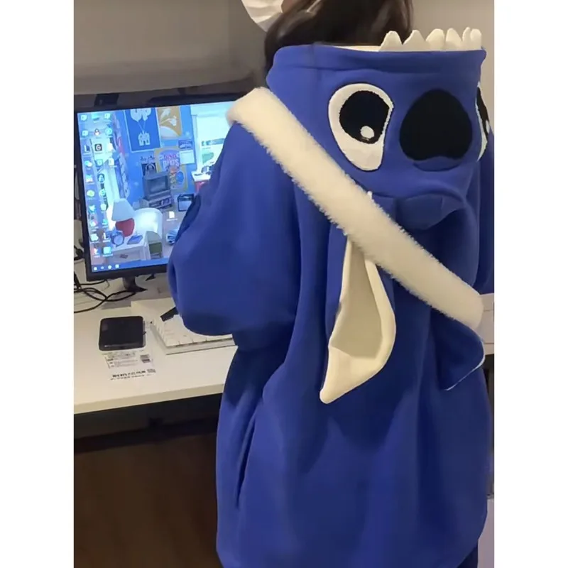Disney Cartoon Stitch Cute Women's Autumn and Winter Soft and Comfortable Plush Warm Loose and Versatile Big Ear Zipper Sweater
Disney Cartoon Stitch Cute Women's Autumn and Winter Soft and Comfortable Plush Warm Loose and Versatile Big Ear Zipper Sweater