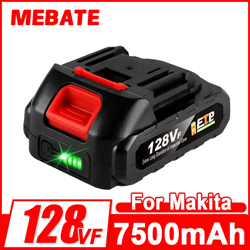 128VF Large Capacity Rechargeable Li-ion Battery with LED Indicator Light Suitable for Makita Drill Wrench Cordless Tool Battery
128VF Large Capacity Rechargeable Li-ion Battery with LED Indicator Light Suitable for Makita Drill Wrench Cordless Tool Battery