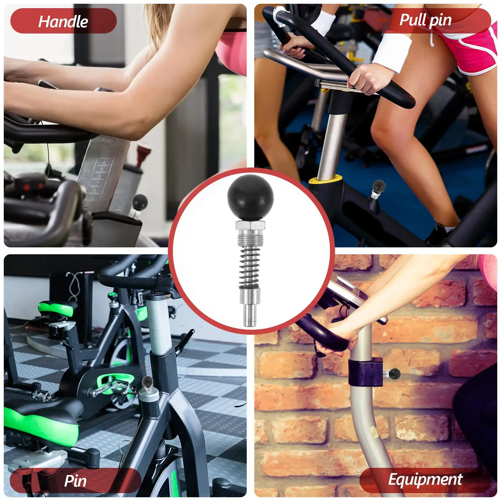 Pull Pin Spring Knob Adjustment for Fitness Synthetic Handle Workout Equipment Exercise
Pull Pin Spring Knob Adjustment for Fitness Synthetic Handle Workout Equipment Exercise