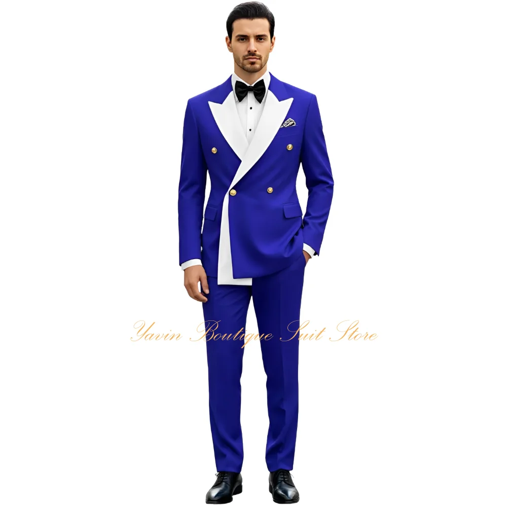 Men's 2 Piece Suit Slim Fit Double Breasted Suit Wedding Prom Tuxedo Blazer Pants Suits Set for Formal Business Men Suits
Men's 2 Piece Suit Slim Fit Double Breasted Suit Wedding Prom Tuxedo Blazer Pants Suits Set for Formal Business Men Suits
