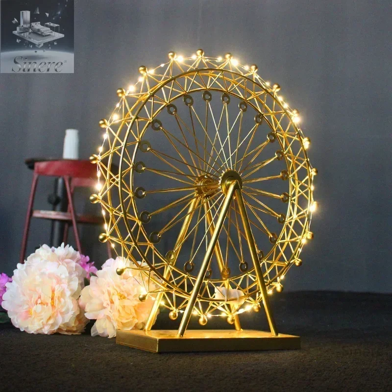 Home jewelry ornament Ferris wheel model creative decoration living room wedding props
Home jewelry ornament Ferris wheel model creative decoration living room wedding props