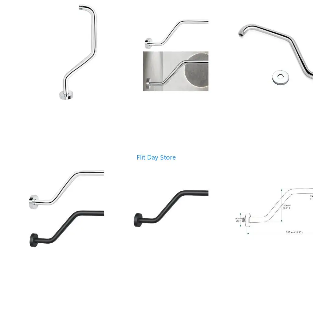 F92C Wall Mount Shower Arm Matte Black Portable for Sophisticated Shower Setups
F92C Wall Mount Shower Arm Matte Black Portable for Sophisticated Shower Setups