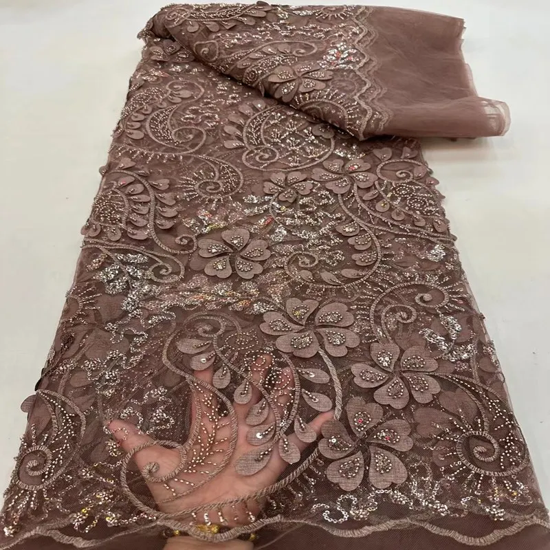 Luxury 3D Lace Fabric 5 Yards Dubai Hand Beaded Tulle Lace Embroidered Applique African Nigerian Fabric For Sewing TS2392
Luxury 3D Lace Fabric 5 Yards Dubai Hand Beaded Tulle Lace Embroidered Applique African Nigerian Fabric For Sewing TS2392