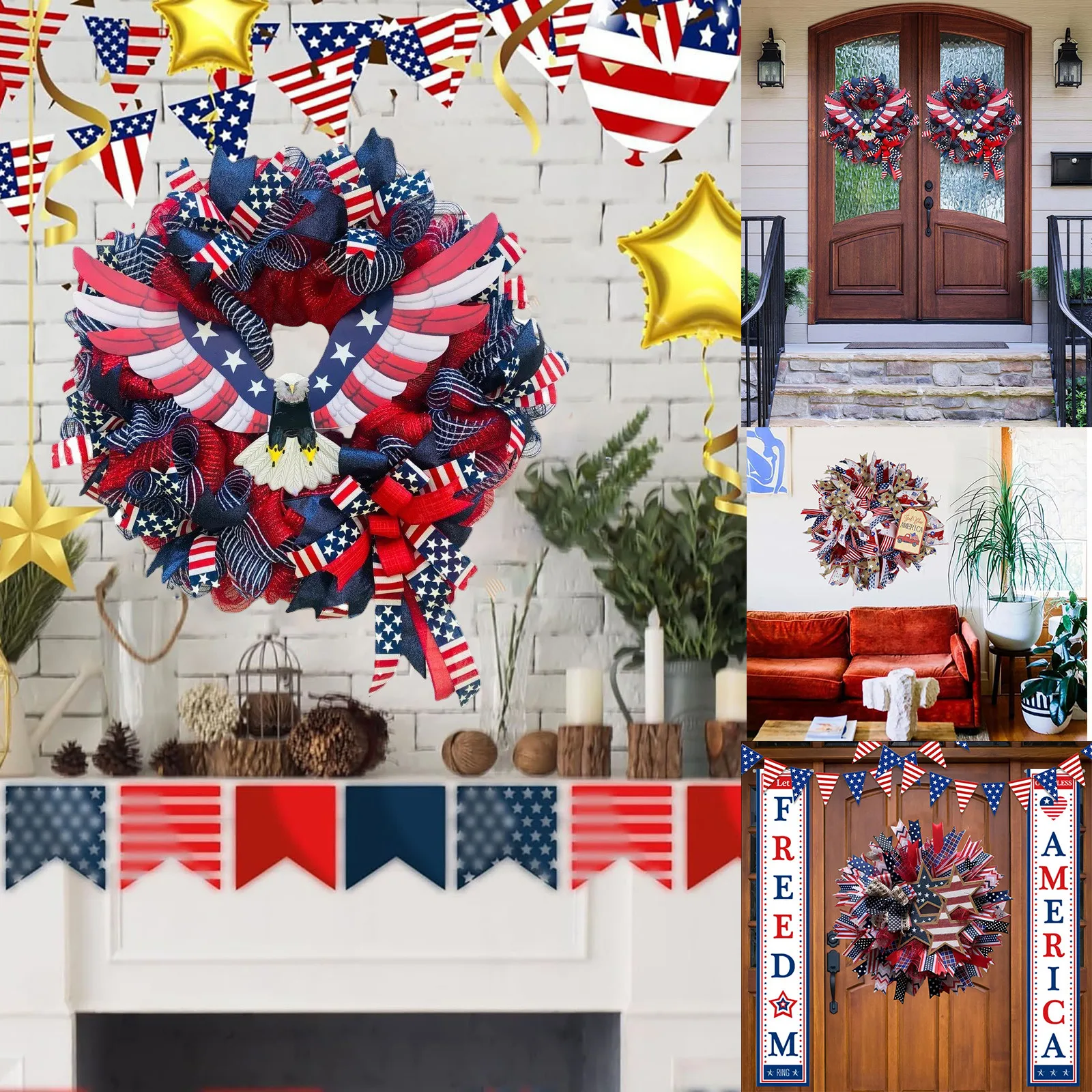 Independence Day Wreath American Flag Wreaths Memorial Day Star Wreath Festival Usa 4th July Decorations For Outside Front Door
Independence Day Wreath American Flag Wreaths Memorial Day Star Wreath Festival Usa 4th July Decorations For Outside Front Door