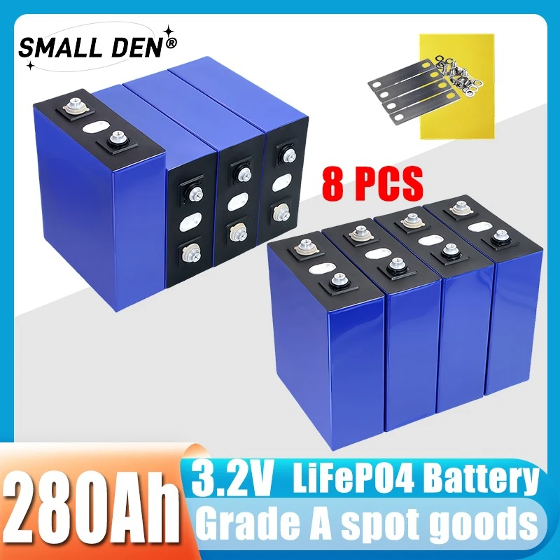 8 PCS New 3.2v 280ah DIY 12V 24V 48V A-grade LiFePO4 battery electric scooter RV lithium iron phosphate solar storage system
8 PCS New 3.2v 280ah DIY 12V 24V 48V A-grade LiFePO4 battery electric scooter RV lithium iron phosphate solar storage system