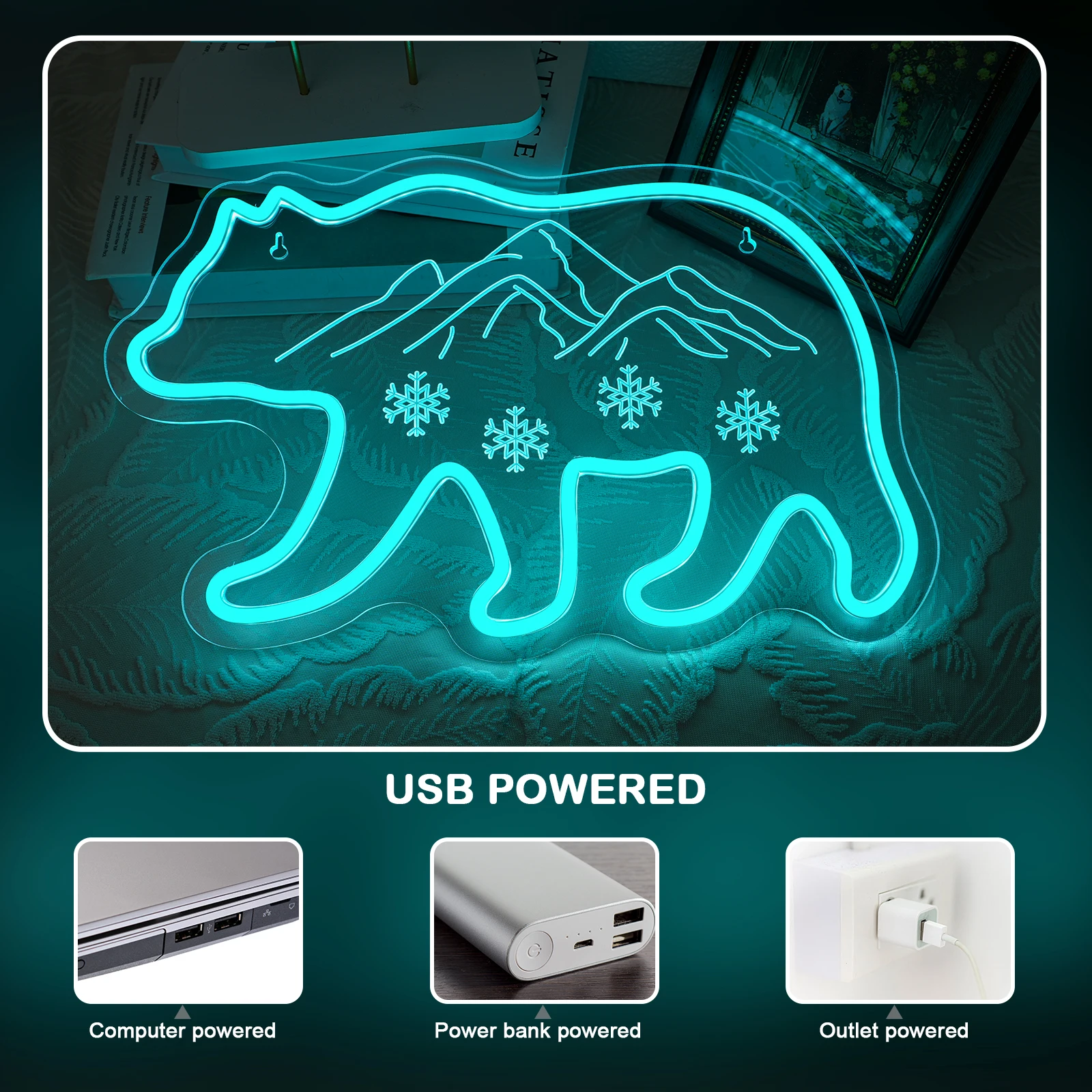 Ледяной Синий Белый Медведь Неоновая Вывеска Usb Powered Резьба Горные Светодиодные Вывески Настенный Декор для Лесных Животов Дома Спальня Детские Подарки
Ледяной Синий Белый Медведь Неоновая Вывеска Usb Powered Резьба Горные Светодиодные Вывески Настенный Декор для Лесных Животов Дома Спальня Детские Подарки