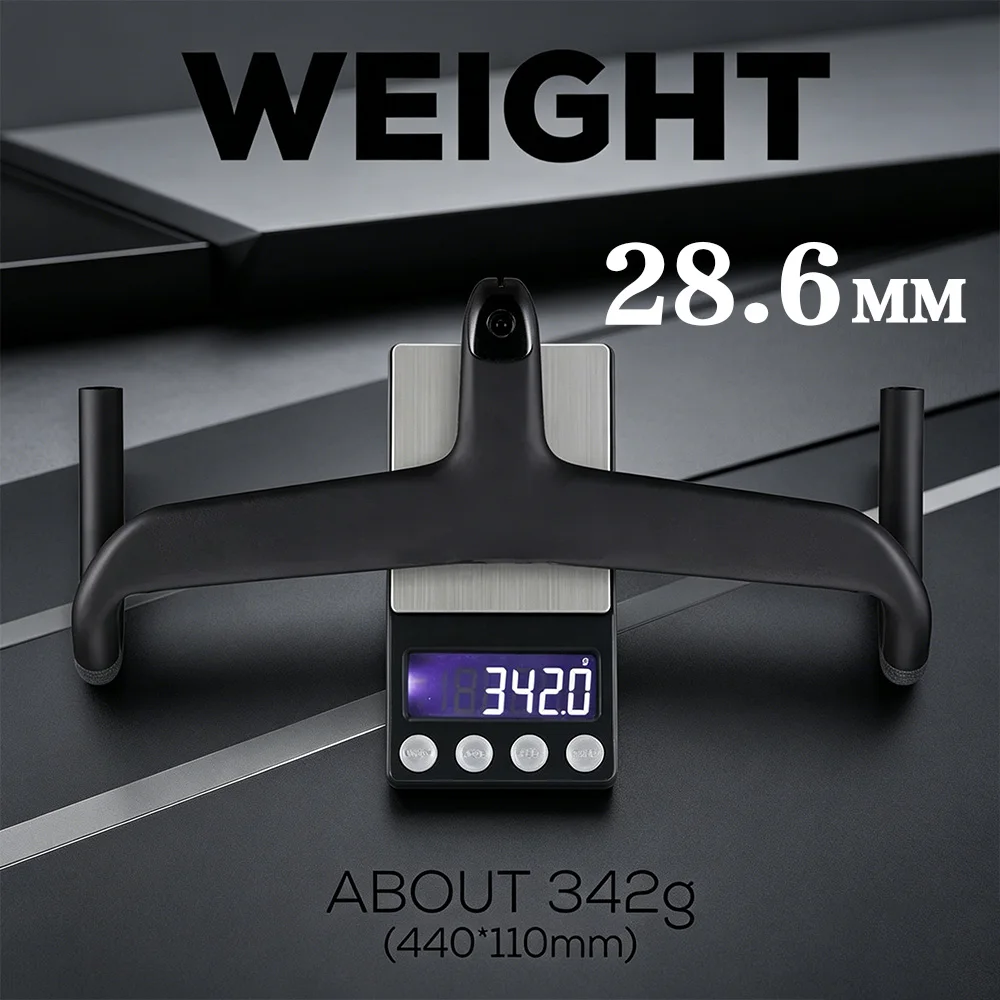Full carbon fiber bicycle road bike internal cable routing handlebar 28.6mm suitable integrated drop handlebar380-440mm
Full carbon fiber bicycle road bike internal cable routing handlebar 28.6mm suitable integrated drop handlebar380-440mm