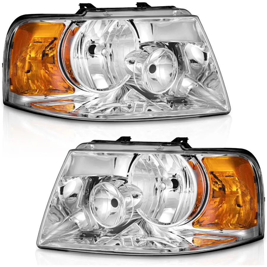Headlights Assembly Compatible with 2003-2006 Ford Expedition Replacement for 03-06 Headlight Chrome Housing Amber Reflector L+
Headlights Assembly Compatible with 2003-2006 Ford Expedition Replacement for 03-06 Headlight Chrome Housing Amber Reflector L+