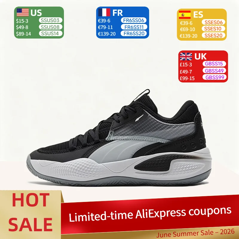 PUMA Court Rider 1.0: Round-Toe, Stylish, Minimalist, Versatile Low-Top Basketball Shoes for Men and Women – Black 195660-06
PUMA Court Rider 1.0: Round-Toe, Stylish, Minimalist, Versatile Low-Top Basketball Shoes for Men and Women – Black 195660-06