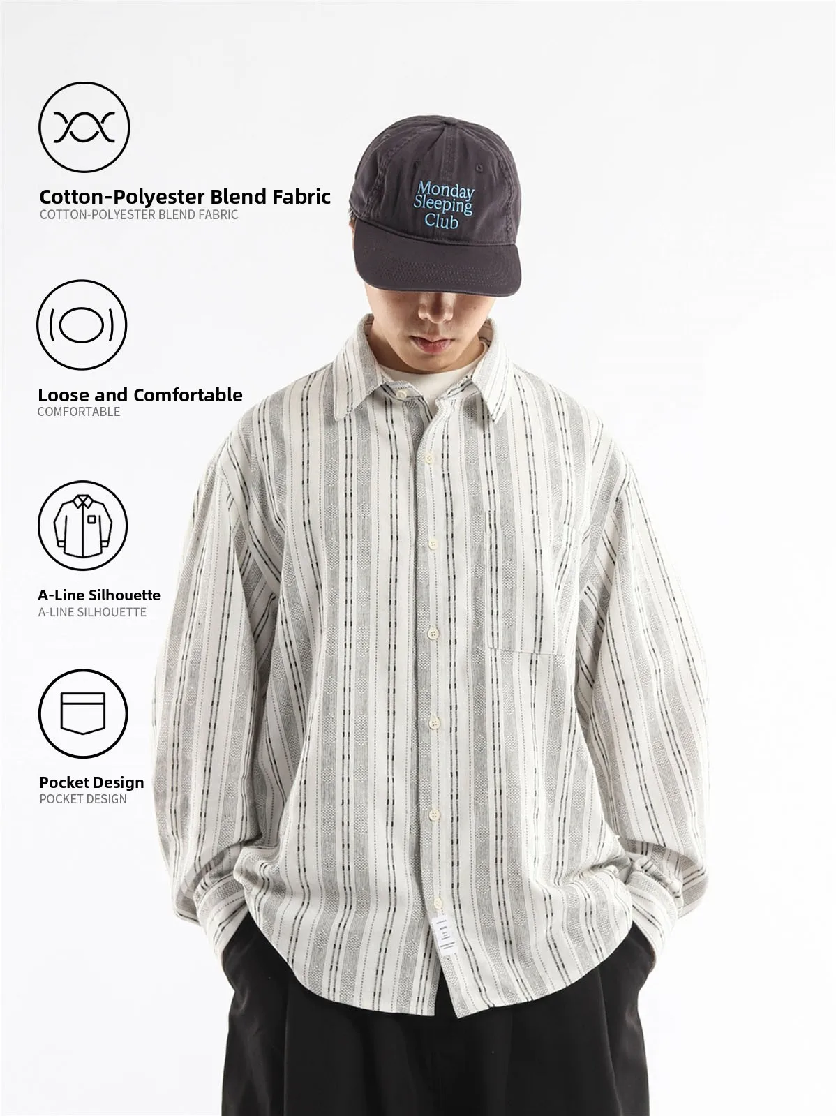 Men's Autumnal Vintage Japanese Long Sleeve Striped Shirt Casual Oversized Workwear Layering Collared Outerwear Cotton Linen ...
Men's Autumnal Vintage Japanese Long Sleeve Striped Shirt Casual Oversized Workwear Layering Collared Outerwear Cotton Linen ...