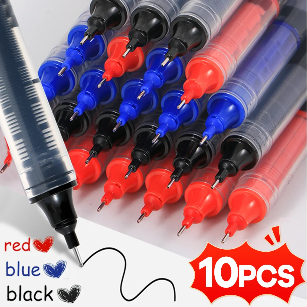 10-1pcs Premium Liquid Ink Gel Pens 0.5mm Fine Point Smooth Writing Black/Blue/Red Ballpoint Pens for Office School Stationery
10-1pcs Premium Liquid Ink Gel Pens 0.5mm Fine Point Smooth Writing Black/Blue/Red Ballpoint Pens for Office School Stationery