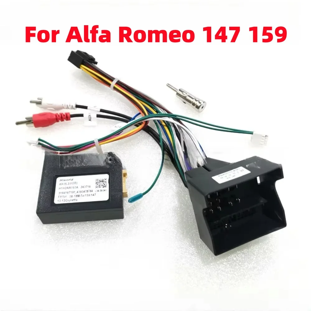 Car Android Radio CANBus Cable Power Wiring Harness Socket Adapter with CAN Bus Decoder for Alfa Romeo 147 159
Car Android Radio CANBus Cable Power Wiring Harness Socket Adapter with CAN Bus Decoder for Alfa Romeo 147 159