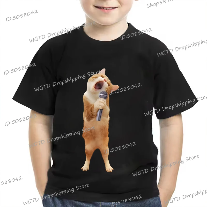 Hot Sales Funny Cat T Shirt Boys Girls Fashion Summer Short Sleeve Tees Kids Cartoon Animal Cat Humorous T-shirt Tops
Hot Sales Funny Cat T Shirt Boys Girls Fashion Summer Short Sleeve Tees Kids Cartoon Animal Cat Humorous T-shirt Tops