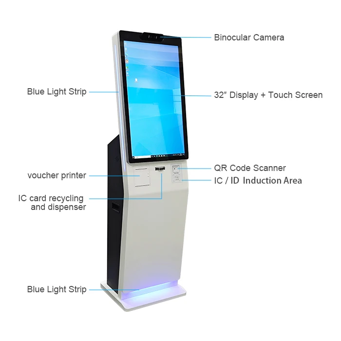 Terminal Facial Recognition LCD Screen Floor Standing for Room Renewal Unmanned Self-service Check-in Hotel
Terminal Facial Recognition LCD Screen Floor Standing for Room Renewal Unmanned Self-service Check-in Hotel