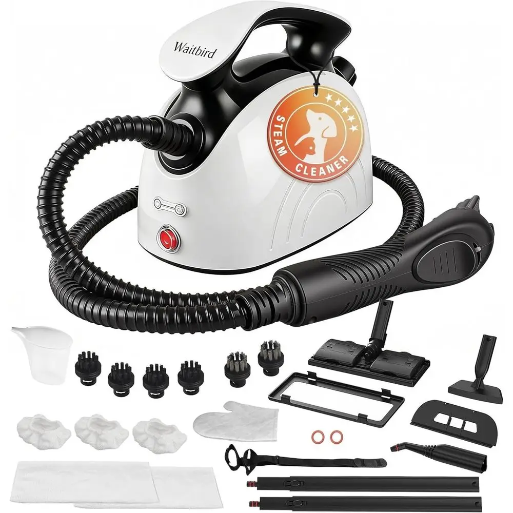 4.5 Bar High Prure Steam Cleaner or Home, 248° High Temp Handheld Steamer or Cleaning, 21-Piece Accories Kit, Multi-pose Cleaner
4.5 Bar High Prure Steam Cleaner or Home, 248° High Temp Handheld Steamer or Cleaning, 21-Piece Accories Kit, Multi-pose Cleaner