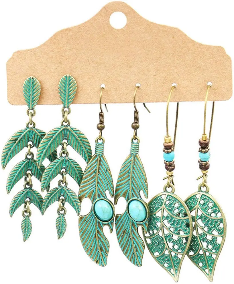 Boho Drop Earrings 3Pairs Mujer Hollow Leaf Teardrop Round Dangle Ear Stud Hook Earrings Jewelry HQEF-1755
Boho Drop Earrings 3Pairs Mujer Hollow Leaf Teardrop Round Dangle Ear Stud Hook Earrings Jewelry HQEF-1755