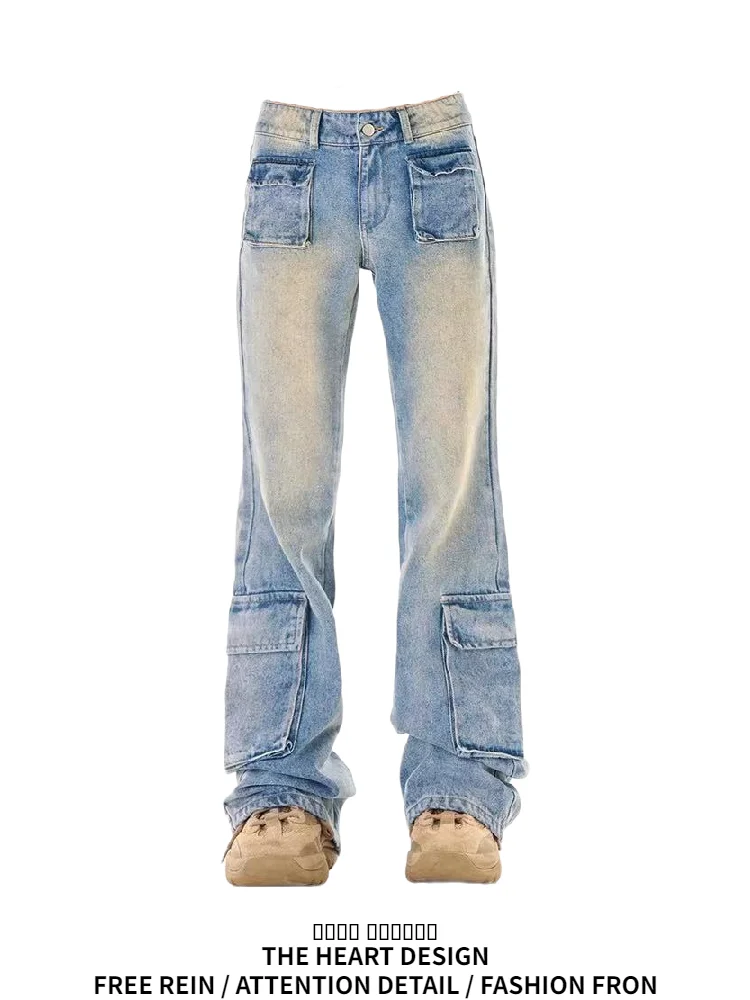 American Style Low Waist Bell Bottom Jeans Women's Autumn High Street Unique Design Vintage Loose Slimming Workwear Long Trou...
American Style Low Waist Bell Bottom Jeans Women's Autumn High Street Unique Design Vintage Loose Slimming Workwear Long Trou...