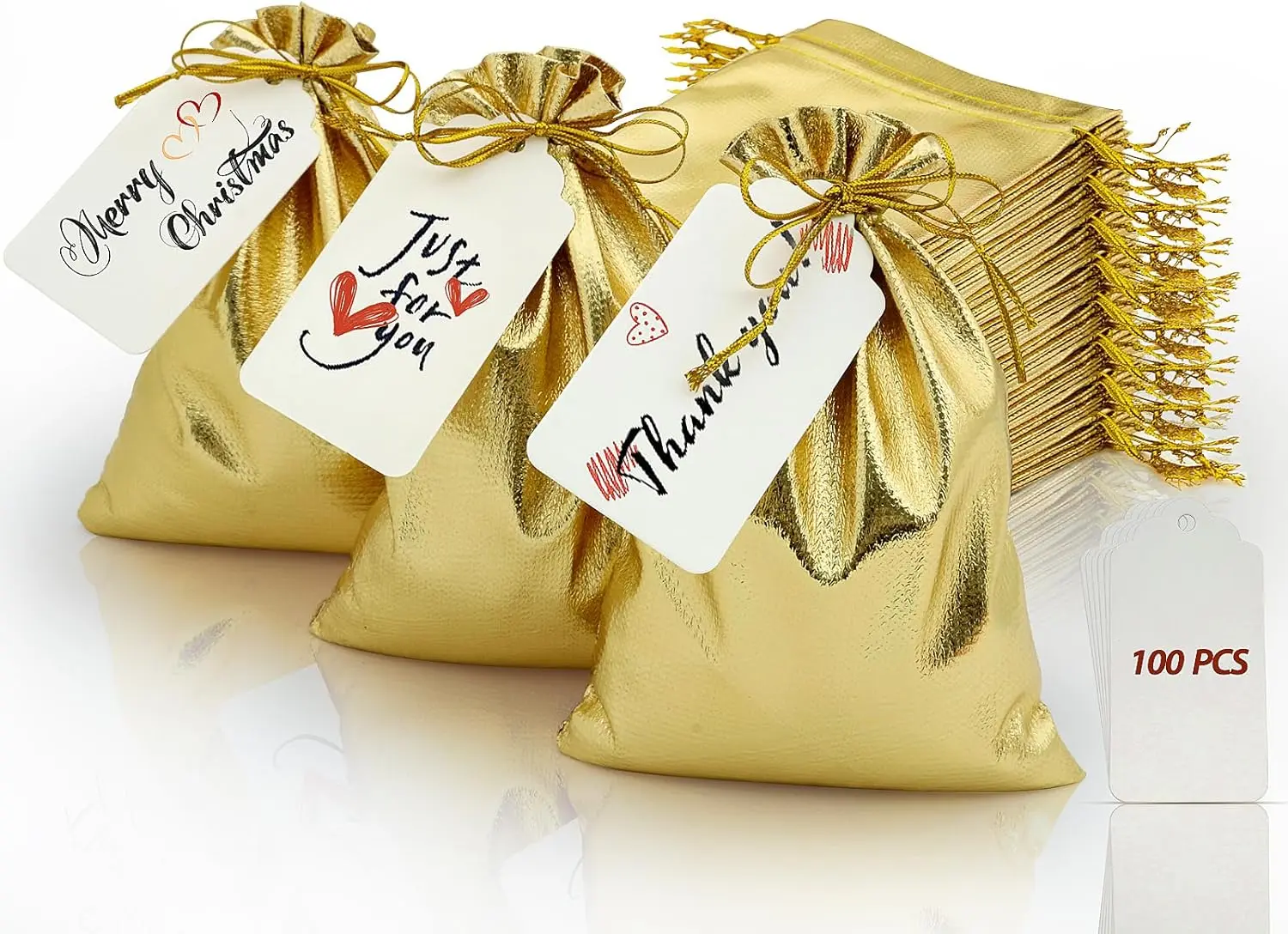 Gold Drawstring Gift Bags 100 Pcs 5x7in Shiny Jewelry Pouches for Wedding Party Favors Candy
Gold Drawstring Gift Bags 100 Pcs 5x7in Shiny Jewelry Pouches for Wedding Party Favors Candy